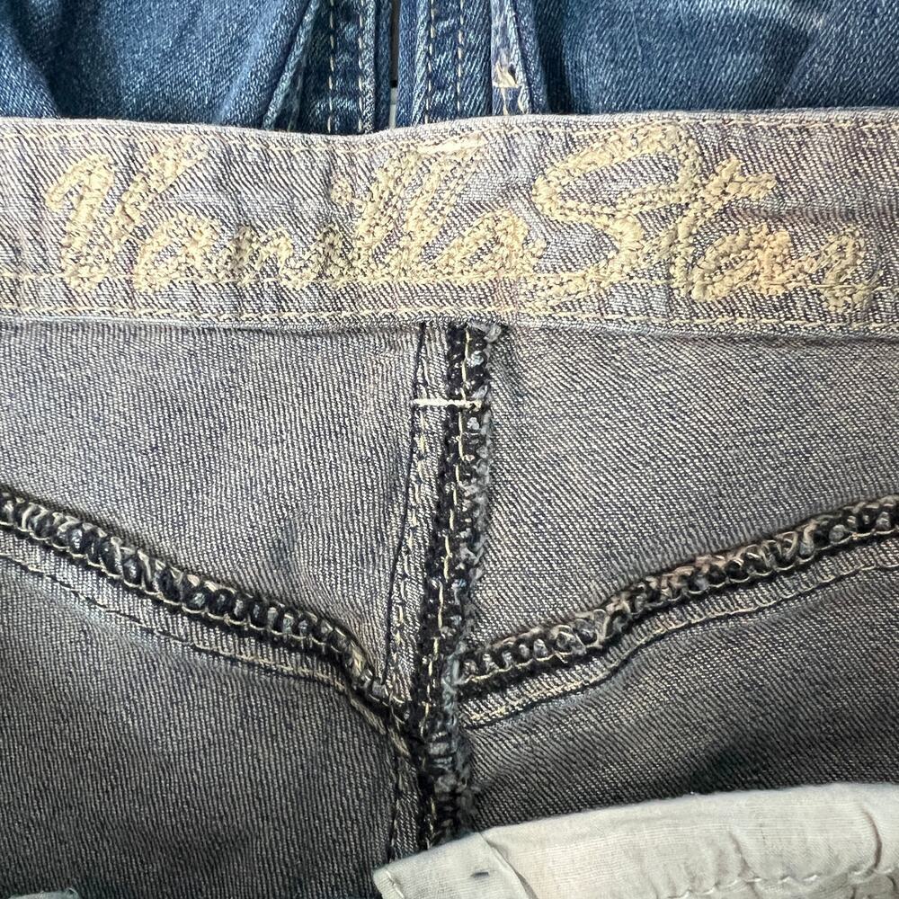 Vintage Y2K Jeans Vanilla Star Low Rise Lace Up Waist Flared Leg Sz 7 Distressed - Picture 3 of 14